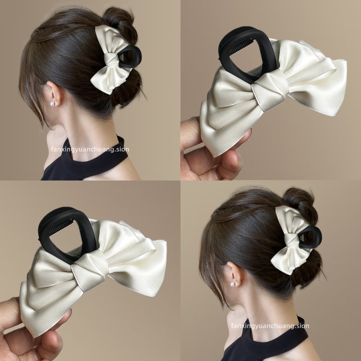 【热恋岛屿】韩版蝴蝶结抓夹气质盘发鲨鱼夹在逃公主发夹旅行发卡