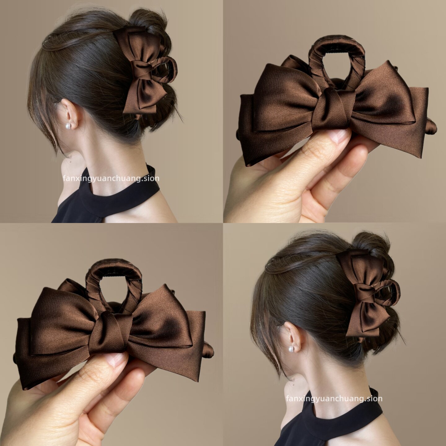 【首尔假日】缎面蝴蝶结抓夹显发量鲨鱼夹气质盘发夹甜美旅行发卡,户外/登山/野营/旅行用品,旅行发卡,淘宝优惠券,粉丝福利购,淘宝优惠卷