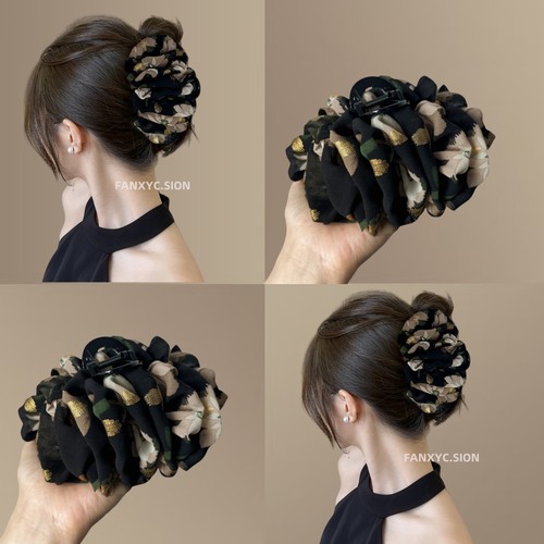 【浪漫气质】新中式国风云朵泡泡袖高级感抓夹大号发量多鲨鱼夹