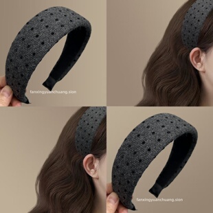 【失约冬季】气质波点爱心宽发箍高级感洋气头箍时尚百搭旅行发卡