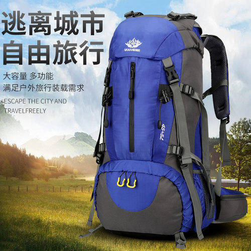 50L跨境专供户外登山包大容量运动双肩包多功能露营旅行徒步背包