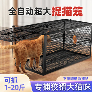 捕猫笼全自动抓猫神器大号捕猫笼子人道救助流浪猫不伤猫救助猫笼
