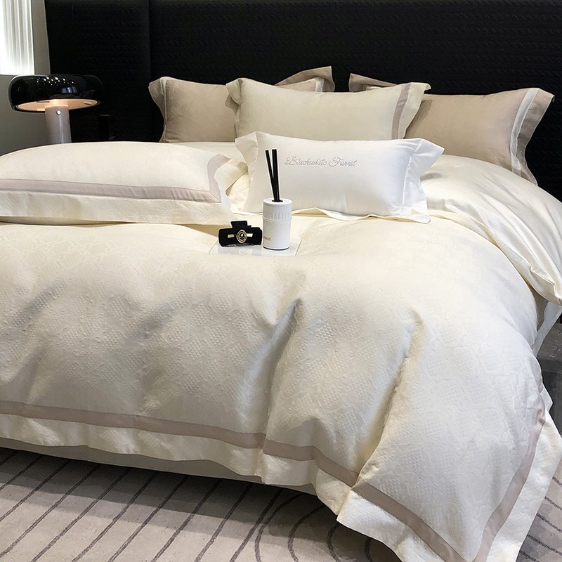 轻奢高00支长绒棉床单被套四件套