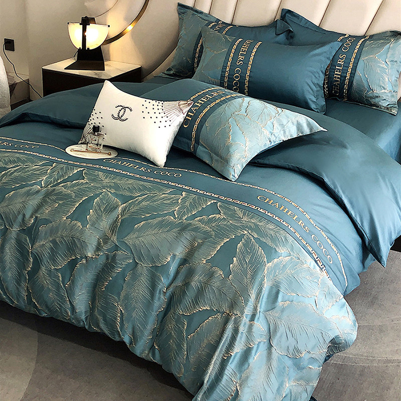 高档100S长绒棉亲肤裸睡四件套