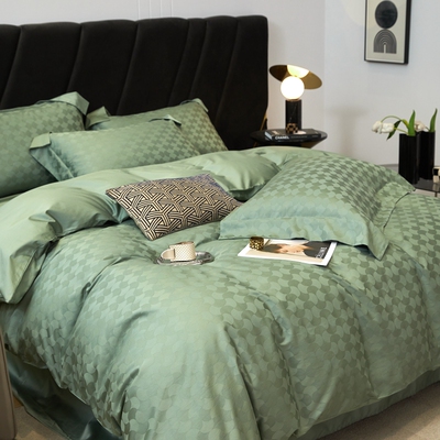 A类100支长绒棉提花床单被套