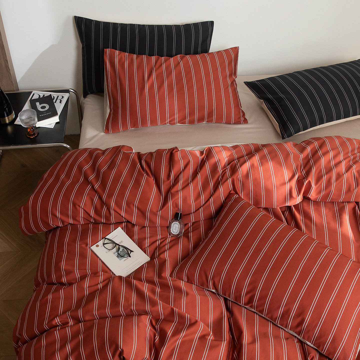 高档A类长绒棉100支全棉四件套条纹青年床单被套裸睡亲肤床上用品,床上用品,床品套件/四件套/多件套,淘宝优惠券,粉丝福利购,淘宝优惠卷