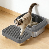 猫砂盆踏板木脚踏板猫砂盆过道宠物猫砂垫漏砂盒控砂盒 新品