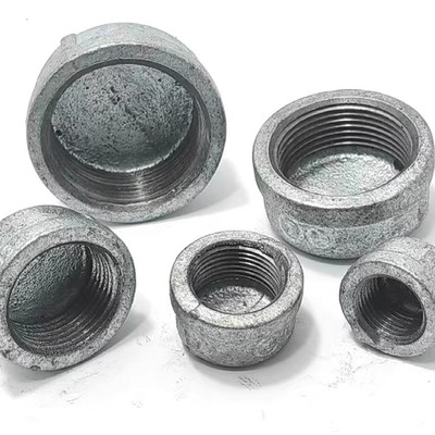 镀锌管帽4分6分1寸内丝管帽堵头闷头镀锌玛钢堵水加厚圆管帽
