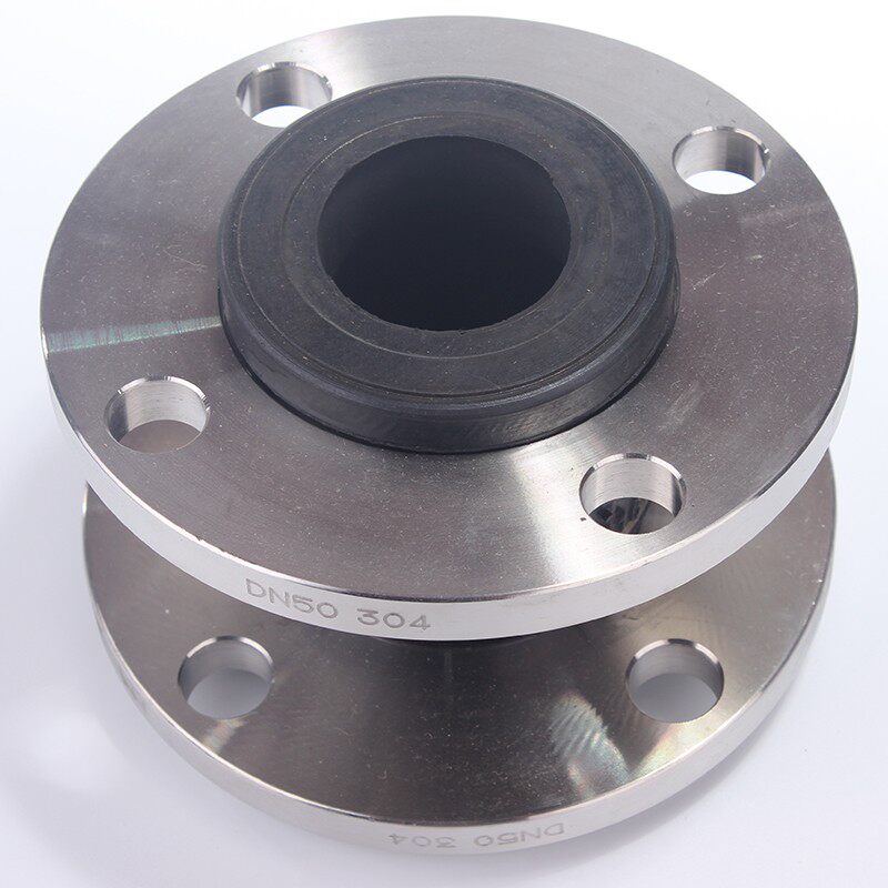 不锈钢304法兰耐酸碱橡胶epdm fpm ptfe三元乙丙橡胶软接头4寸6寸