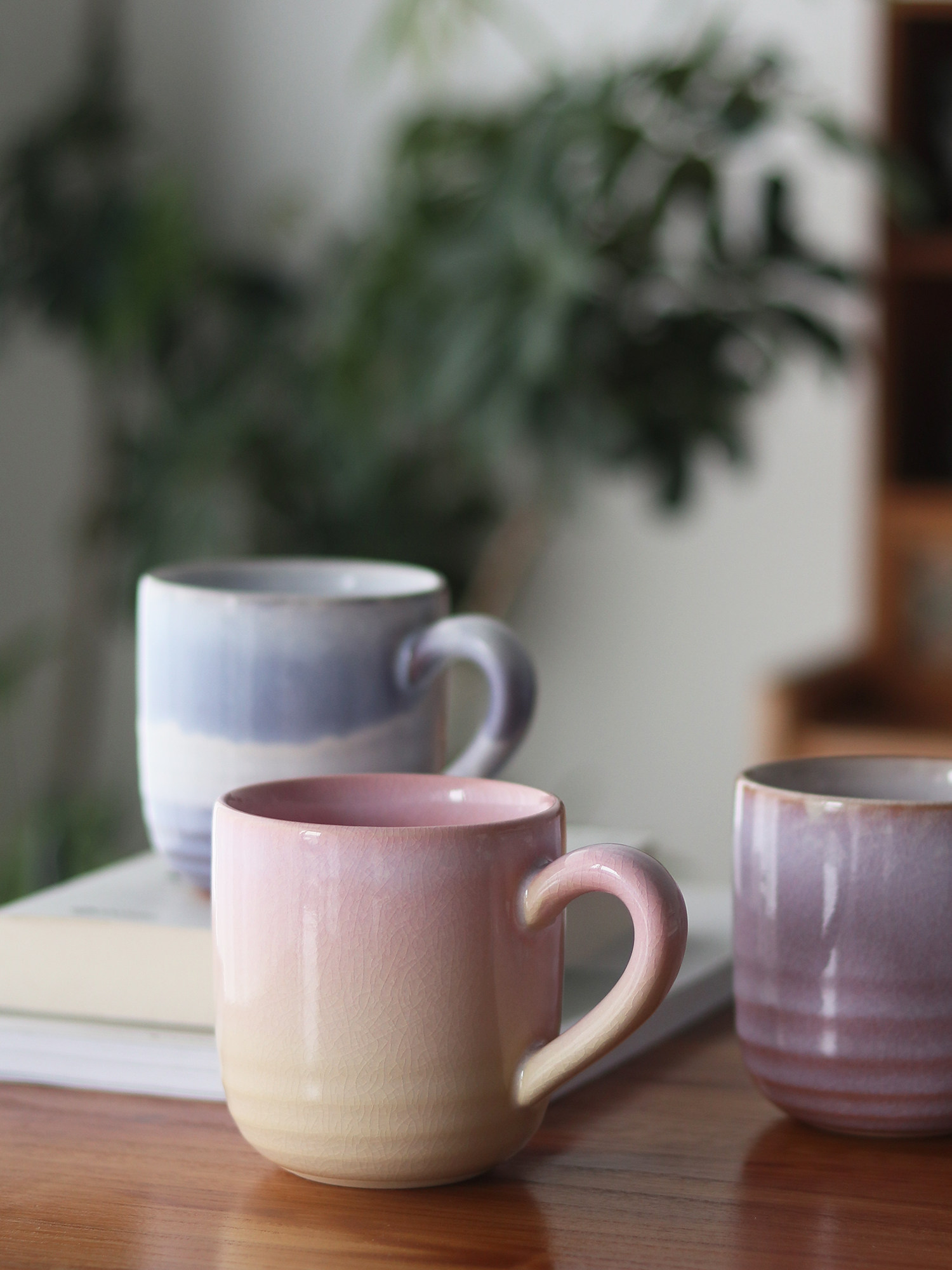 日本萩烧日式冰裂马克杯咖啡杯