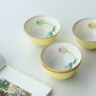 日本原装进口香兰社陶瓷茶杯套装日式清新家用主人品茗杯水杯送礼