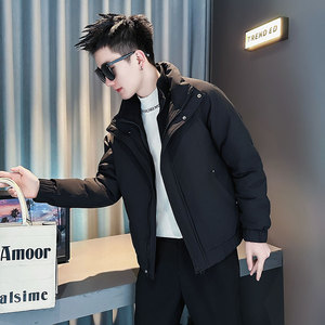 F215-P148 控198 社会小伙立领棉衣外套潮流修身棉服男 黑1图片