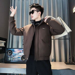 F213-P138 控188 社会小伙立领棉衣外套潮流修身棉服男 咖1图片