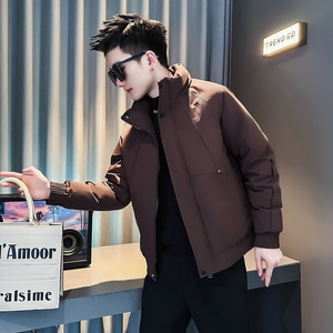 F212-P138 控178 社会小伙立领棉衣外套潮流修身棉服男 黑1图片
