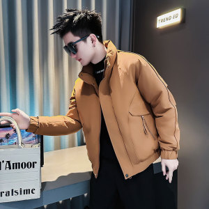 F216-P138 控188 社会小伙立领棉衣外套潮流修身棉服男 黄1图片