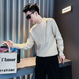 M246-P88控118社会小伙冬季圆领毛衣新款男修身针织衫男潮流黑1，男装针织衫/毛衣，电商A346