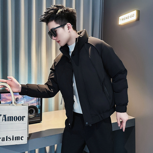 F211-P138 控178 社会小伙立领棉衣外套潮流修身棉服男 卡其1图片