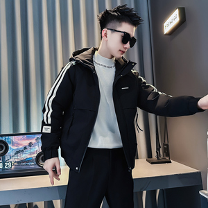 F227-P138 控178 社会小伙立领棉衣外套潮流修身棉服男 红1图片