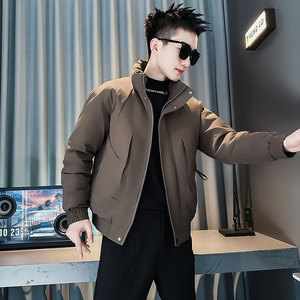 F220-P138 控188 社会小伙立领棉衣外套潮流修身棉服男 咖1图片