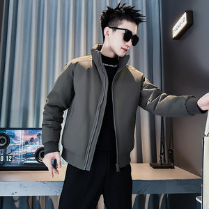 F221-P138 控188 社会小伙立领棉衣外套潮流修身棉服男 咖1图片