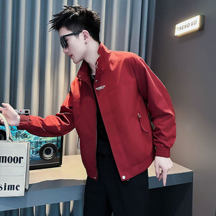 社会小伙店主风潮男夹克外套 J226 新款 P98控138 红1 春装