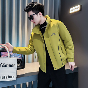 F207-P138 控178 社会小伙立领棉衣外套潮流修身棉服男 白1图片