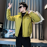 F207-P138控178社会小伙立领棉衣外套潮流修身棉服男绿1，男装棉衣，电商A346