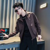 J237-P98控138秋装新款社会小伙店主风潮男夹克外套灰紫1，男装夹克，电商A346