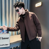 F218-P138控188社会小伙立领棉衣外套潮流修身棉服男黑1，男装棉衣，电商A346