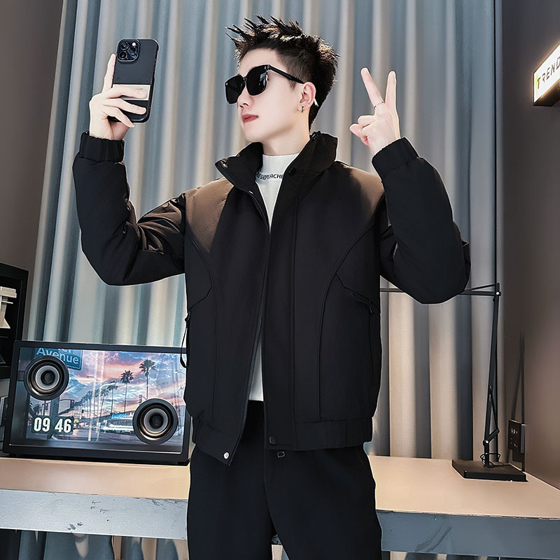 F216-P138控188社会小伙立领棉衣外套潮流修身棉服男黄1,男装棉衣,电商A346