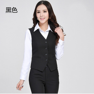 商务正装马甲女春夏秋冬四季款OL职业西装背心马夹酒店银行工作服