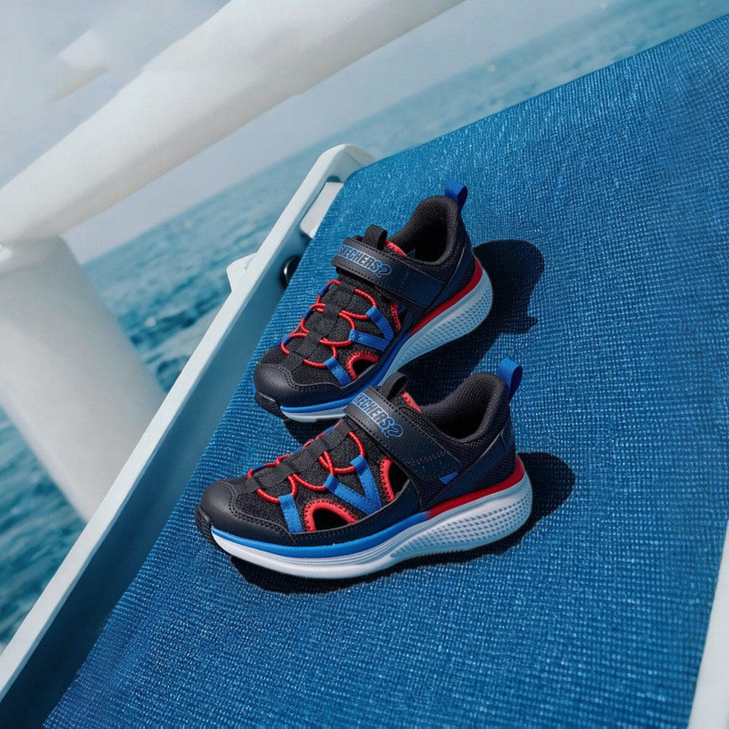 Skechers斯凯奇2026新款男童春夏季轻质舒适透气包头凉鞋404054L