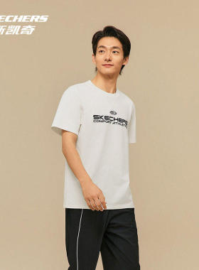 SKECHERS新品男女运动休闲短袖T恤圆领排汗速干P225U115