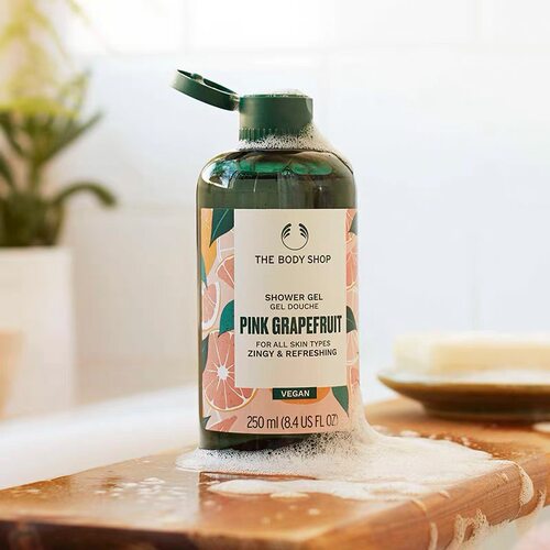 美体小铺The body shop粉红西柚沐浴露葡萄柚清爽保湿正品250ml
