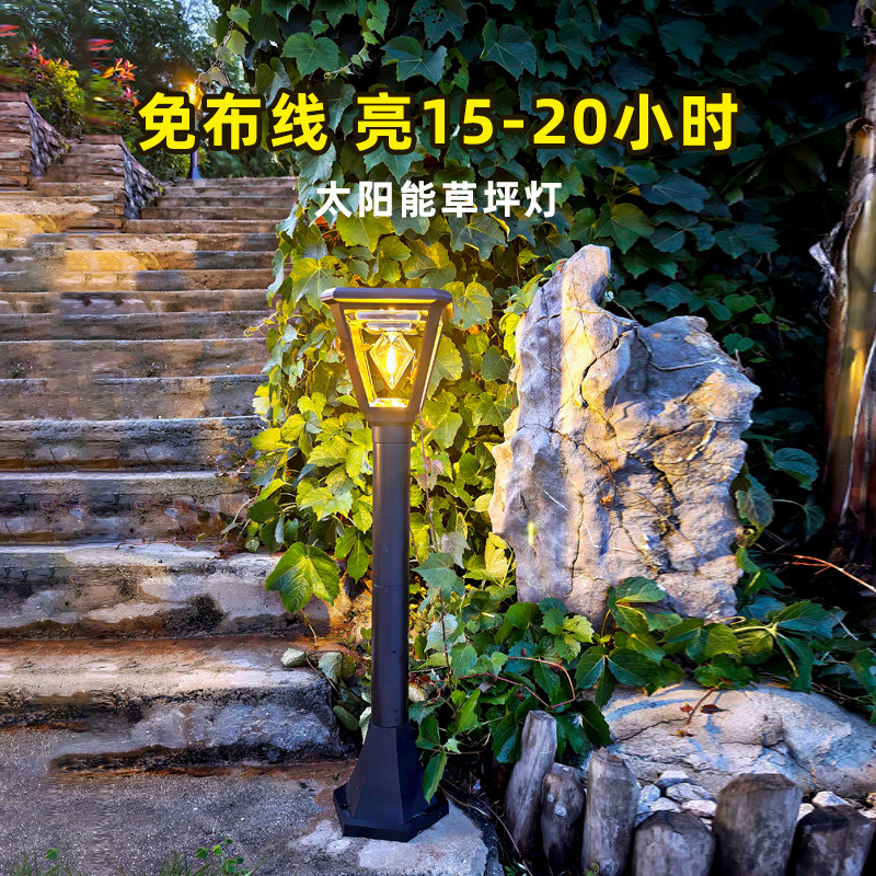 户外太阳能庭院别墅地插草坪灯