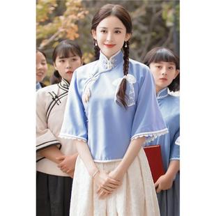 青年装民国风女装五四民国学生装时期演讲复古朗诵班服合唱演出服