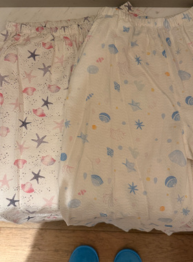 nini自制贝壳印花纯棉睡裤遛弯裤家居裤