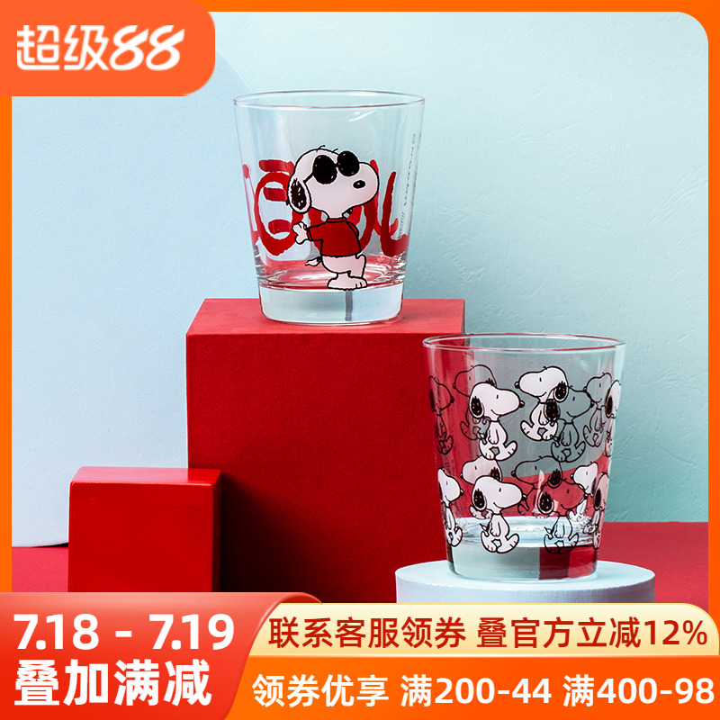 史努比日本进口玻璃杯礼盒装