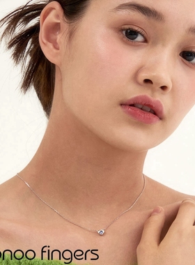 坦桑石爱心项链韩国noonoofingers12月生日祝福生日礼物钛钢颈链