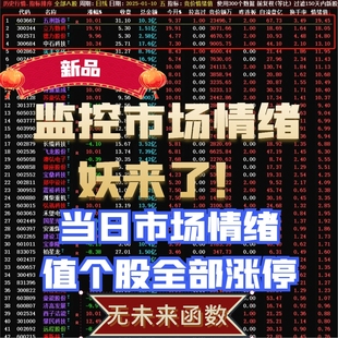 精准量化龙头战法炒股 游资情绪合力算法排序+选股竞价指标捉妖