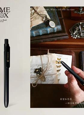 TIME BOX 按动中性笔黑色0.5mm笔芯瑞士笔尖日本墨水子弹头考试