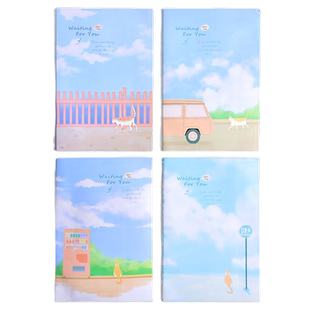 笔记本子文艺精致日记本批发小学生b5记事本加厚a5本子考研可爱少女心简约大学生软皮笔记本ins风练习作业本