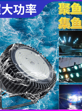 12VLED船用集鱼灯船用鱿鱼灯诱鱼灯聚鱼灯海钓筏钓灯户外防水灯
