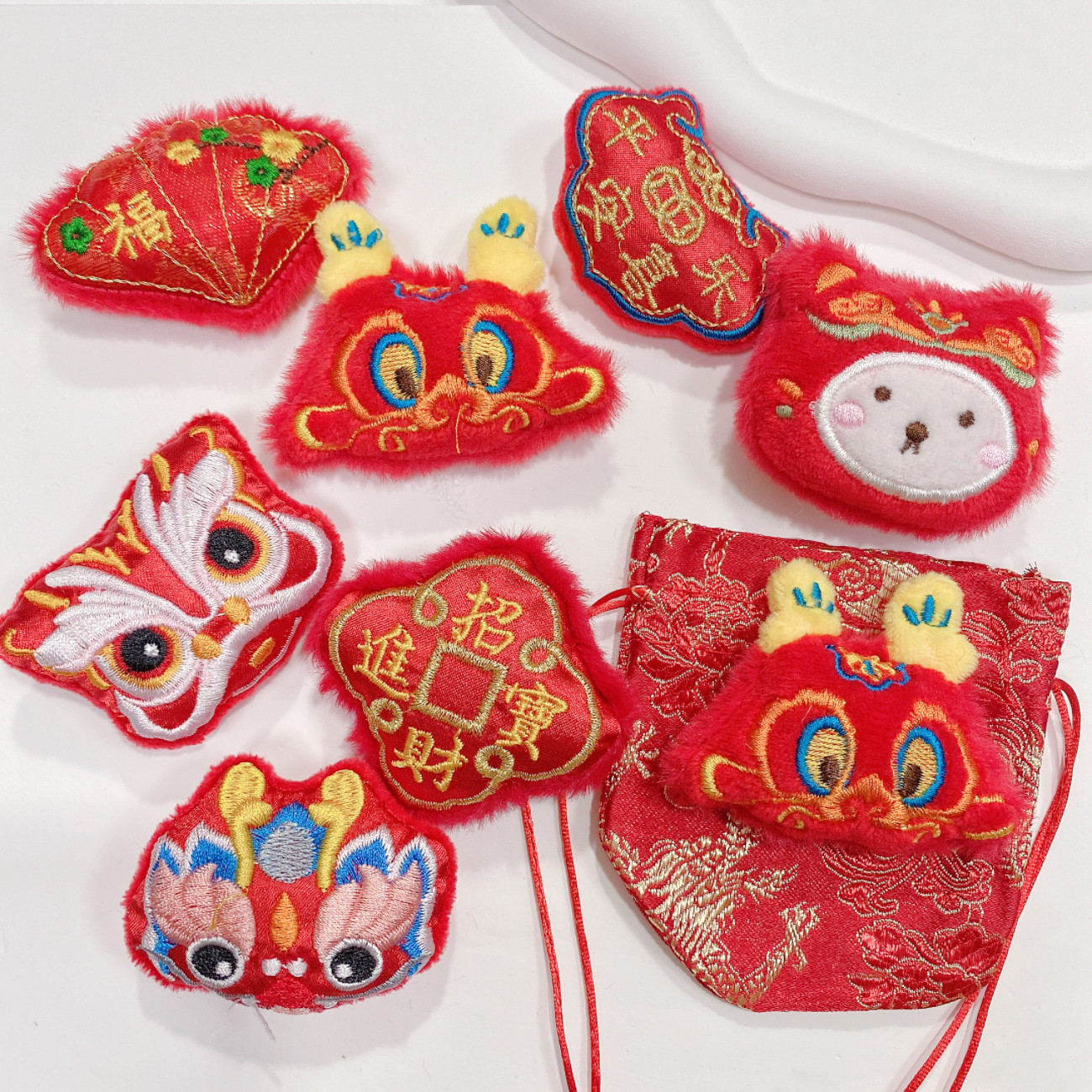 diy红色香包袋子香囊包胸针喜庆福袋龙年醒狮新年辅料配件挂脖袋,饰品/流行首饰/时尚饰品新,其他DIY饰品配件,淘宝优惠券,粉丝福利购,淘宝优惠卷