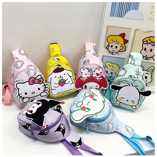 小女孩卡通迷你小胸包儿童春季外出旅游轻便斜挎包洋气宝宝零钱包