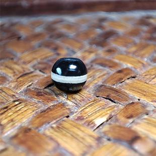 2.5毫米大孔道珠子大孔径散珠天珠黑白玛瑙一线药师水晶文玩配饰