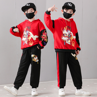 童装男童春装套装2026春秋季国潮洋气中大童儿童男孩时髦运动衣服