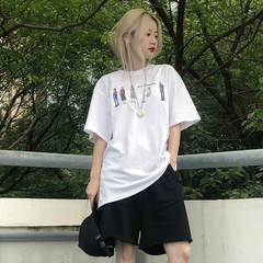 #Real price ᦇ design sense small Korean chic loose cotton short sleeve T-shirt women's summer