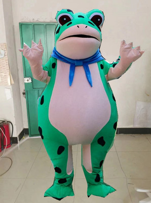 充气青蛙卡通人偶服装癞蛤蟆搞笑夏天玩偶动物道具服行走表演头套