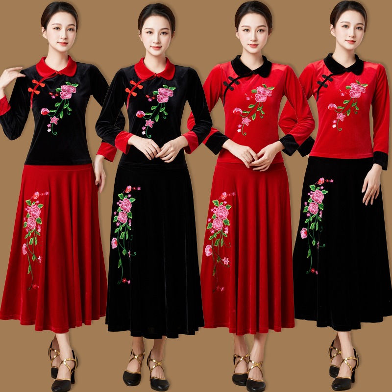 广场舞服装新款套装秋冬演出服